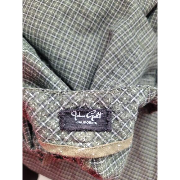 John Galt Plaid Wide Leg Trouser Pants Size S Dark Green Preppy Academia - Picture 5 of 9